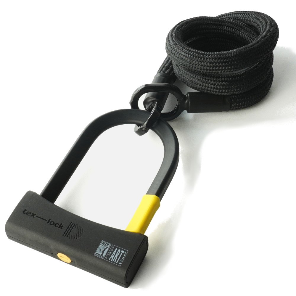 tex–lock Antivol U - eyelet inkl. D-Lock - 120 cm - onyx black tex–lock Antivol U - eyelet inkl. D-Lock - 120 cm - onyx black