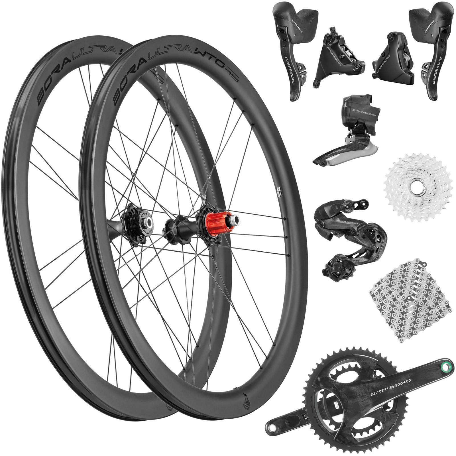 Campagnolo-Super-Record-WRL-Groupset-2x12-1.jpg Groupe Campagnolo Super Record WRL 2x12 vitesses + Roues Bora Ultra WTO 45 C23 DB – Image 1