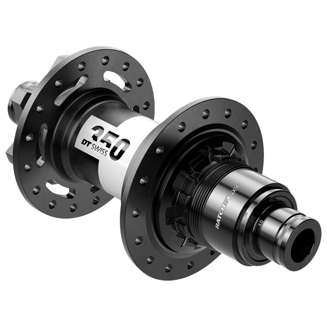 DT-Swiss-350-Rear-Hub-Classic-6-Bolt.jpg Moyeu arrière DT Swiss 350 - Classique | 6 boulons | Cliquet DEG 72 | Boost 12x148 mm - Micro-cannelures – Image 1