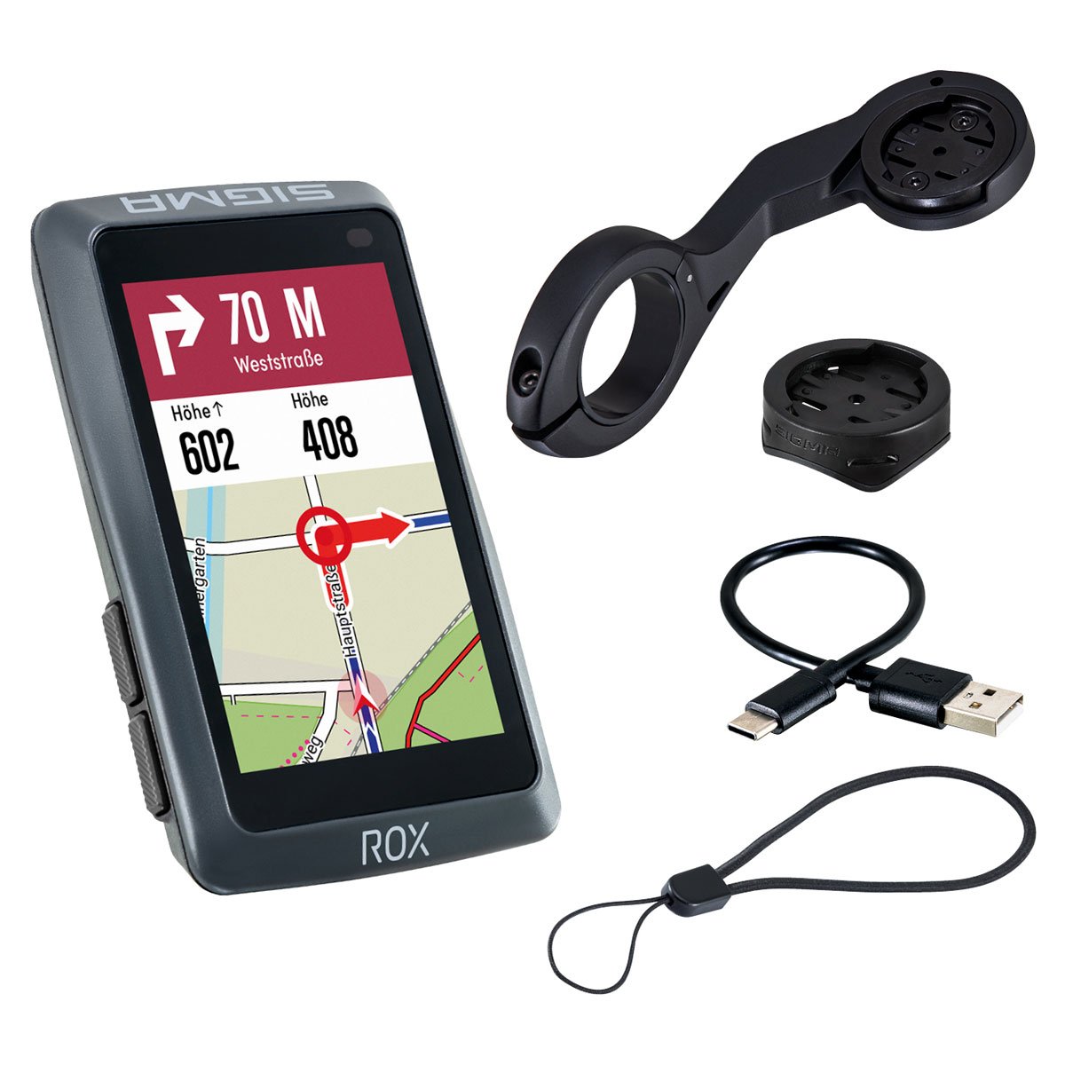 SIGMA-ROX-12.1-EVO-GPS-Cycle-Computer-1.jpg Compteur GPS pour vélo SIGMA ROX 12.1 EVO-Noir/Gris – Image 1