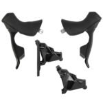 SRAM Rival eTap AXS HRD Commande de freins et de vitesses + Frein à disque hydraulique - Fixation plate - Kit avant + arrière | 2x12 vitesses